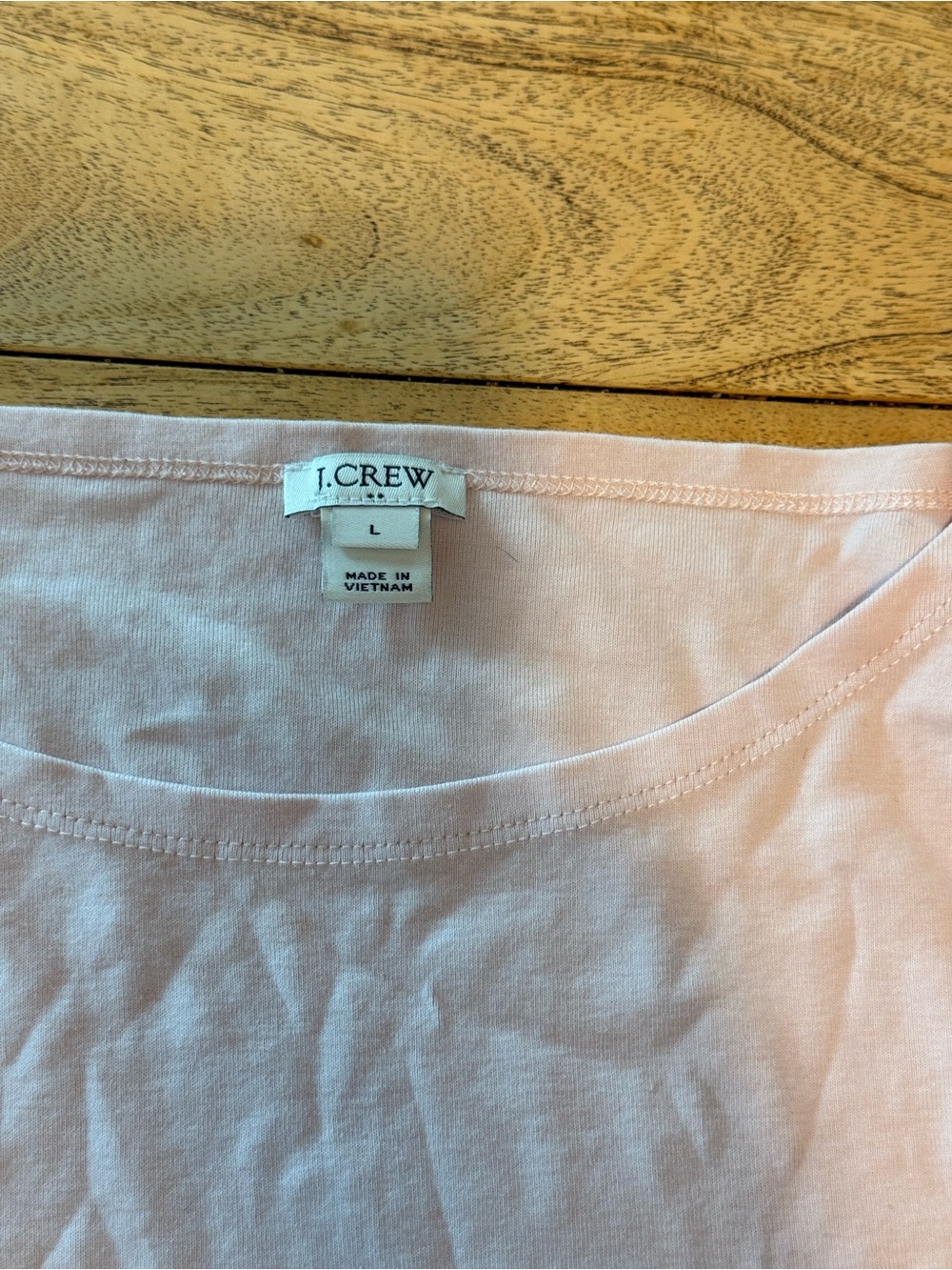 J. Crew Pale Pink Short Sleeve Tee - Picture 2 of 2